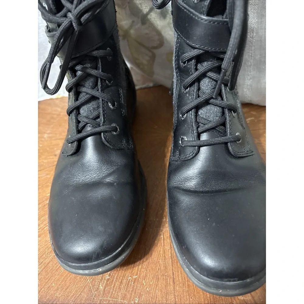 Ugg Kesey Womens Boot Waterproof Full-Grain Leather‎ Wool-Blend Black Size 8